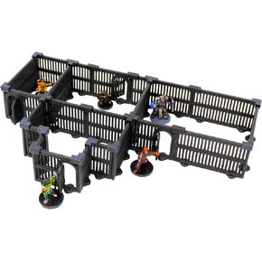 KIL Cells Kit - Mini Dungeon Castle Cavern DND Terrain for Tabletop RPGs ، Dungeons & Dragons ، Pathfinder ، War Gaming ، والمزيد! بواسطة DCD (24+أجهزة كمبيوتر ، 0.6 قدم مربع ، 4 غرف)