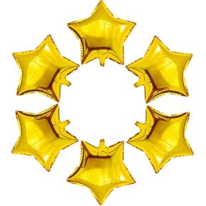 24 PCS 18 "Gold Star Balloons Foil Balloons بالون Mylar للاستحمام الطفل ، والكشف عن الجنس ، أو حفل زفاف ، أو حفلة موسيقية سحرية أو حزب الخطوبة