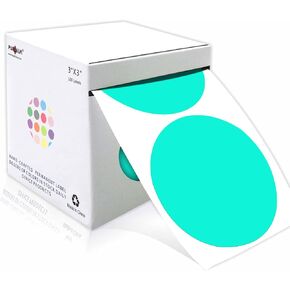PARLAIM 3 Inch Round Permanent Adhesive Color Cod Dot Stickers,500 per Dispenser Box Roll dots Label Inventory Circle Stickers (Red) in Saudi Arabia