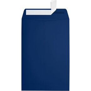 LUXPaper 6 x 9 Open End Envelopes | Peel & Press | Navy Blue | 80lb. Text | 50 Qty