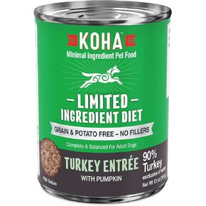 Koha Limited المكون من السلمون السلمون Entrée للكلاب - أغذية الكلاب أعلى القبعات للأكل من الصعب إرضاءها - طعام المعلب المعلبة - Pate Dog - 13 أوقية حزمة من 12