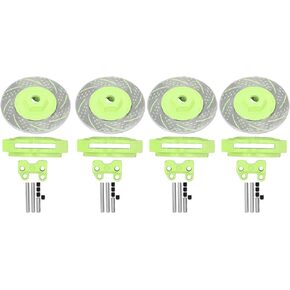 4pcs محاكاة أقراص الفرامل المعدنية من الفرجار لقطع الغيار 1/10 RC (أخضر)