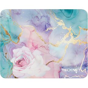 لوحة ماوس TECKNET مكونة من قطعتين مع خياطة مضادة للاهتراء، وسطح مقاوم للماء وقاعدة مطاطية غير قابلة للانزلاق مع حواف مخيطة، حصيرة ماوس للألعاب للكمبيوتر المحمول، متوافقة مع الليزر والفئران الضوئية - أسود in Kuwait