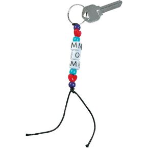 Mom Bead Key Chain Craft Kit - Makes 12 - DIY Mother's Day Craft Gifts for Kids