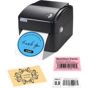 vretti Bluetooth Thermal Shipping Label Printer Wireless 4x6 Label Printer, 420B Compatible with Ebay, Amazon, Shopify, Etsy, USPS，Android, iPhone