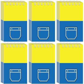 Eaasty 24 Packs Mini Cartoon Animation Party Favors Notebooks Red Cartoon Game Party Notepads Set Anime Themed Spiral Pocket Notepads for Boys Girls Classroom Birthday Office Party Favors