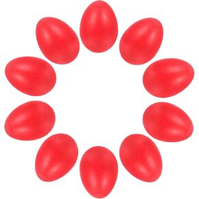 Pretyzoom 10pcs البيض المقلدة صبغ الصبغة اليونانية الحرف اليونانية الحرف الصغيرة للألعاب لديكور عيد الفصح محشو البيض جيد ديكور أحمر ديكور خشبي الطفل