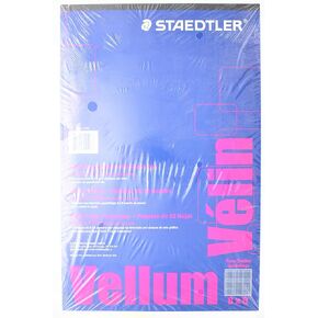 Staedtler Paper 100 ٪ Rag Vellum ، 8 × 8 شبكة ، 11 "× 17" ، وسادة 50 ورقة