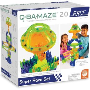 Mindware Q-Ba-Maze Rally Racing-تشمل مجموعة 44 مكعبًا ، وتوضيحًا رخاميًا واحدًا ، و 8 قضبان مباشرة ، وقاذفة توربو ، ورخام ، وأكثر من 6 سنوات وما فوق