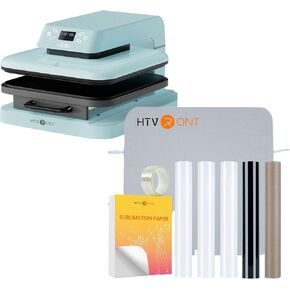 HTVRONT Auto Heat Press Machine لقمصان T و 210 إكسسوارات الضغط الحراري للضغط على الحرارة والتسامي ومجموعة أدوات رائعة كهدايا للمبتدئين
