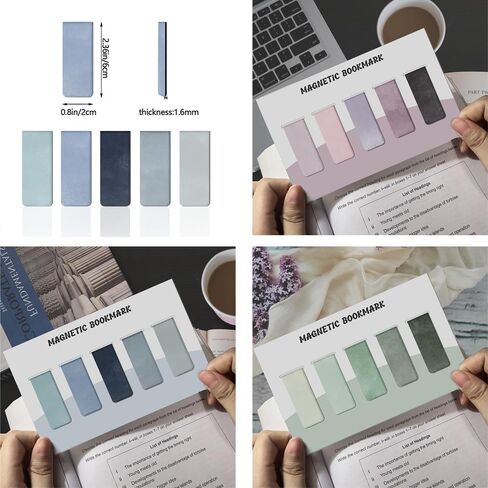 2024 New Magnetic Bookmarks, 10 Beautifully Designed, Durable, Strongly Magnetic, Perfect Bookmarks for Men and Women, Students and Offices. in Saudi Arabia
