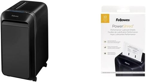 Fellowes Powershred LX22M 20-Sheet Micro Cut Paper Shredder (5263501) and Powershred Performance Paper Shredder Lubricant Sheets in Saudi Arabia