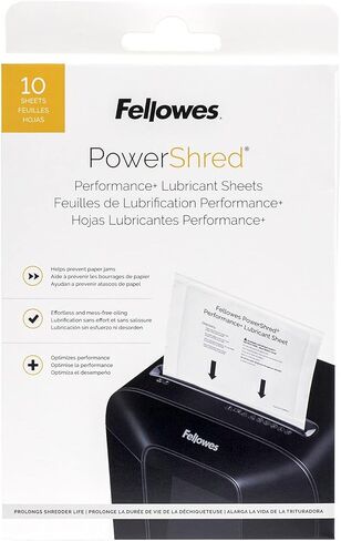 Fellowes Powershred LX22M 20-Sheet Micro Cut Paper Shredder (5263501) and Powershred Performance Paper Shredder Lubricant Sheets in Saudi Arabia