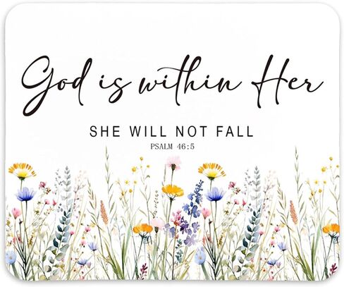 QIYUHOY Inspirational Christian Mouse Pad,Religious Gifts for Women,Christian Gifts Non-Slip Rubber Base Mousepads for Home Office Dorm Desk Decor,9.5x7.9 inches in Saudi Arabia