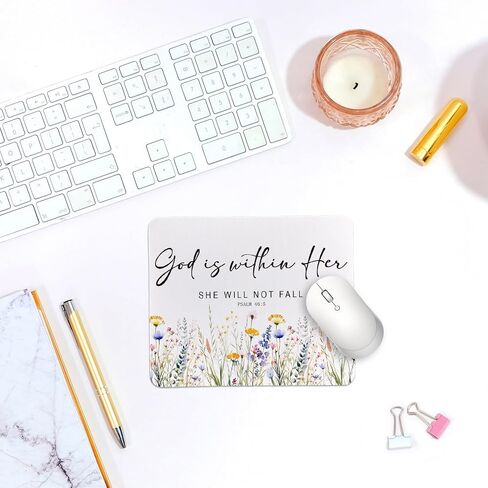 QIYUHOY Inspirational Christian Mouse Pad,Religious Gifts for Women,Christian Gifts Non-Slip Rubber Base Mousepads for Home Office Dorm Desk Decor,9.5x7.9 inches in Saudi Arabia