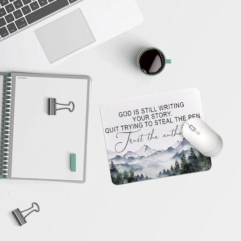 QIYUHOY Inspirational Christian Mouse Pad,Religious Gifts for Women,Christian Gifts Non-Slip Rubber Base Mousepads for Home Office Dorm Desk Decor,9.5x7.9 inches in Saudi Arabia