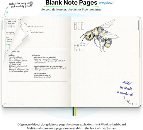 Roterunner Hardcover Purpose Planner Notebook B5 7.5 x 9.8 Undated Daily Planner 2024-2025 Daily Weekly and Monthly Productivity Planner Life Planner ADHD Planner for Adults Self Care Journal in Kuwait