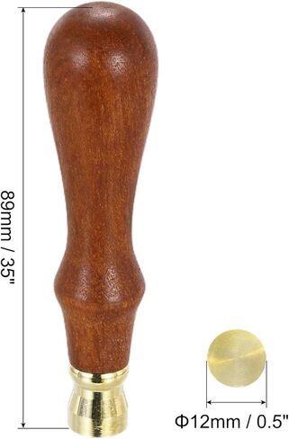 PATIKIL 25mm Round Blank Wax Seal Stamp, Removable Brass Head Without Carving Wooden Handle for Envelope Invitation Wine Packing Gift Wrapping in Kuwait