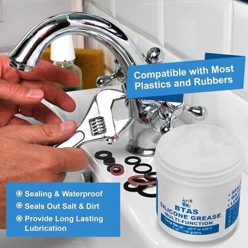 Waterproof Food Grade Silicone Lubricant Plumber Grease for Valve Sealant Faucet O Rings 1 oz 2 Pcs in Saudi Arabia
