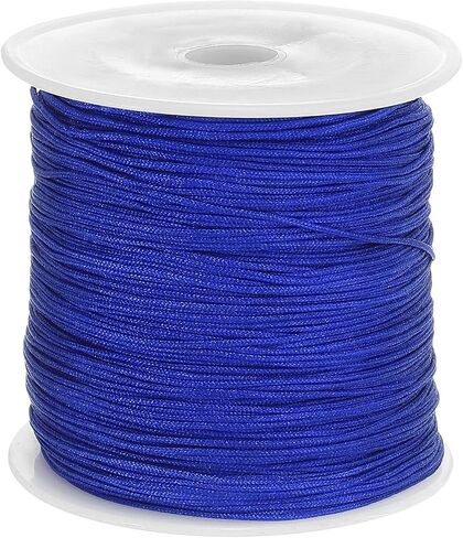 uxcell Nylon String for Bracelets, 0.8mm 109 Yards Nylon Cord Satin String Beading Elastic String for Window Curtain Blind Bracelets Sewing Necklace Crafts, Navy Blue in Saudi Arabia
