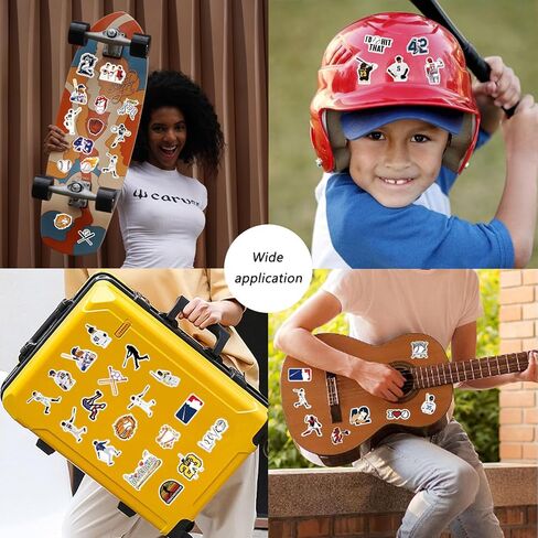 100 Pcs American Football Stickers Sports Stickers Water Bottle Computer Laptop Vinyl Stickers for Boys Teens Adults Kids Girls Football Fans in Saudi Arabia