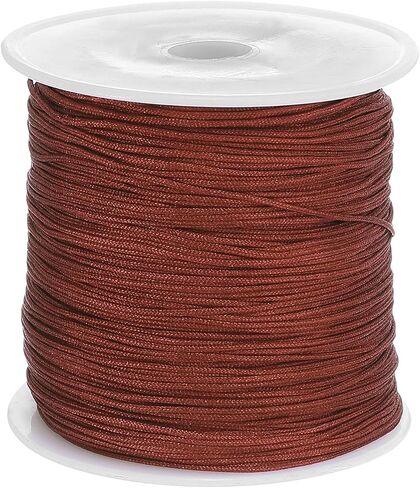 uxcell Nylon String for Bracelets, 0.8mm 109 Yards Nylon Cord Satin String Beading Elastic String for Window Curtain Blind Bracelets Sewing Necklace Crafts, Navy Blue in Saudi Arabia