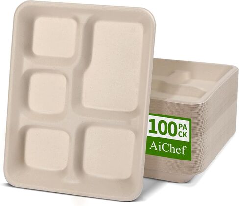 100 عبوة من صواني الطعام الكبيرة جدًا مقاس 35.56 سم للاستعمال مرة واحدة لأرجل سرطان البحر والمحار جراد البحر، وحفلات شواء المأكولات البحرية تستخدم أطباق ورقية كبيرة مقاس 35.56 سم in Kuwait