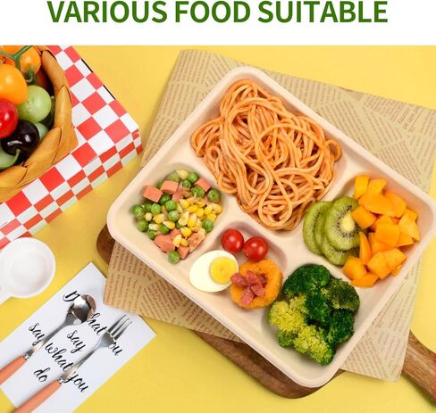 100 عبوة من صواني الطعام الكبيرة جدًا مقاس 35.56 سم للاستعمال مرة واحدة لأرجل سرطان البحر والمحار جراد البحر، وحفلات شواء المأكولات البحرية تستخدم أطباق ورقية كبيرة مقاس 35.56 سم in Kuwait