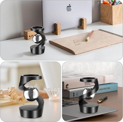 Kinetic Desk Toys, Kinetic Spinning Desk Toy, Desk Fidgets for Office for Adults, Metal Fidget Toys for Kids Teens (Grey Rose Gold) in Saudi Arabia