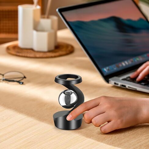 Kinetic Desk Toys, Kinetic Spinning Desk Toy, Desk Fidgets for Office for Adults, Metal Fidget Toys for Kids Teens (Grey Rose Gold) in Saudi Arabia