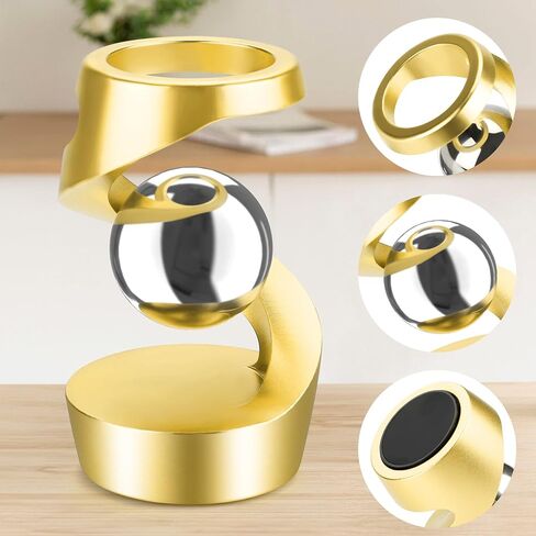 Kinetic Desk Toys, Kinetic Spinning Desk Toy, Desk Fidgets for Office for Adults, Metal Fidget Toys for Kids Teens (Grey Rose Gold) in Saudi Arabia