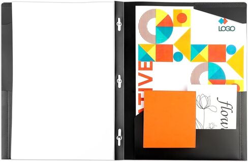 BAOFALI 12 Pack A4 Pocket Plastic Folder 2 Pockets and 3 Prongs 2 Card Slots, Durable, Tear-Resistant Heavy Duty Pocket Folders with Prongs, Colored Prong Folders for Schoolwork & Officer in Kuwait