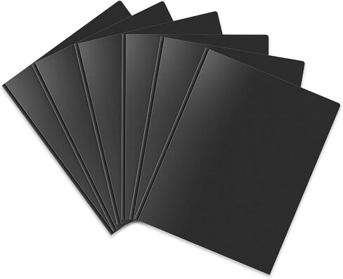BAOFALI 12 Pack A4 Pocket Plastic Folder 2 Pockets and 3 Prongs 2 Card Slots, Durable, Tear-Resistant Heavy Duty Pocket Folders with Prongs, Colored Prong Folders for Schoolwork & Officer in Kuwait