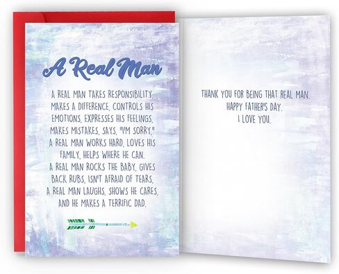 Funny Fathers Day Card for Husband,A Real Men,Sweet Father’s Day Gift from Wife,Wonderful Father's Day Card to My Husband in Kuwait