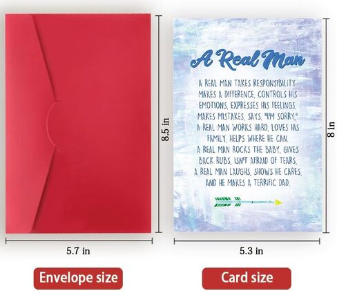 Funny Fathers Day Card for Husband,A Real Men,Sweet Father’s Day Gift from Wife,Wonderful Father's Day Card to My Husband in Kuwait