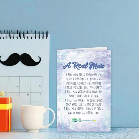 Funny Fathers Day Card for Husband,A Real Men,Sweet Father’s Day Gift from Wife,Wonderful Father's Day Card to My Husband in Kuwait