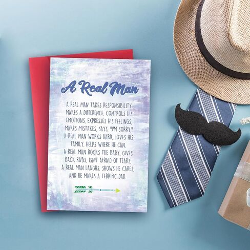 Funny Fathers Day Card for Husband,A Real Men,Sweet Father’s Day Gift from Wife,Wonderful Father's Day Card to My Husband in Kuwait