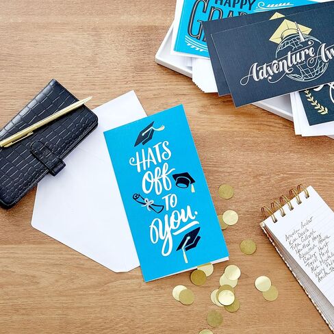 Hallmark Graduation Money Holders or Gift Card Holders Assortment with Envelopes, Hats Off (36 Cards and Envelopes) in Kuwait