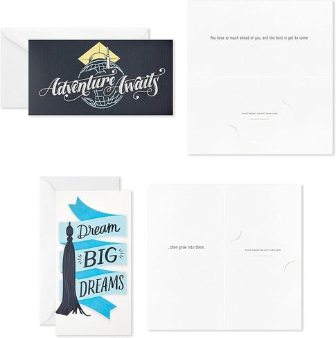 Hallmark Graduation Money Holders or Gift Card Holders Assortment with Envelopes, Hats Off (36 Cards and Envelopes) in Kuwait
