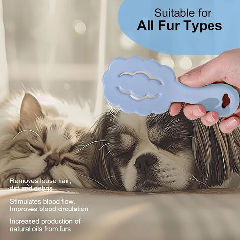 سحابة شكل فرشاة صغيرة للكلاب - فرشاة دبوس ناعمة للاشتعال اللطيفة ومشط شعر جرو للتدليك للمالطين ، شيه زوس ، يوركز ، والجرو ، الوردي in Kuwait