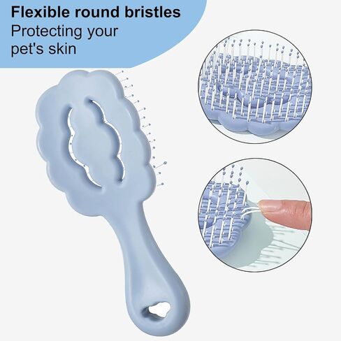 سحابة شكل فرشاة صغيرة للكلاب - فرشاة دبوس ناعمة للاشتعال اللطيفة ومشط شعر جرو للتدليك للمالطين ، شيه زوس ، يوركز ، والجرو ، الوردي in Kuwait