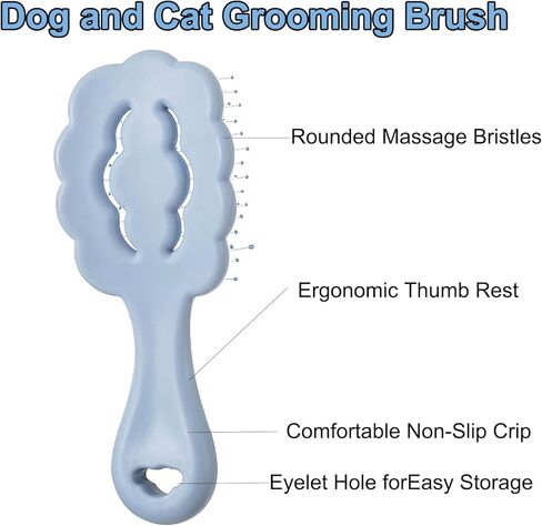 سحابة شكل فرشاة صغيرة للكلاب - فرشاة دبوس ناعمة للاشتعال اللطيفة ومشط شعر جرو للتدليك للمالطين ، شيه زوس ، يوركز ، والجرو ، الوردي in Kuwait