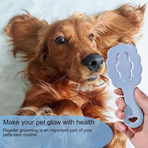 سحابة شكل فرشاة صغيرة للكلاب - فرشاة دبوس ناعمة للاشتعال اللطيفة ومشط شعر جرو للتدليك للمالطين ، شيه زوس ، يوركز ، والجرو ، الوردي in Kuwait