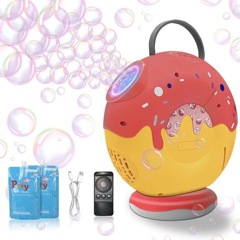 Bubble Machine for Kids, Automatic Bubble Blower Large Capacity-500mL, 90°/360° Rotating Electric Bubble Maker for Outdoor Indoor Play, Birthday Party Favors (Age 3 4 5 6+ Years Old) in Saudi Arabia