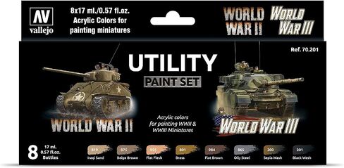 Vallejo VAL70202 Farb, Sowjetiche Panzerung und Infanterie, AV نموذج الألوان مجموعة الحرب العالمية الثانية درع سوفييتي والمشاة in Kuwait