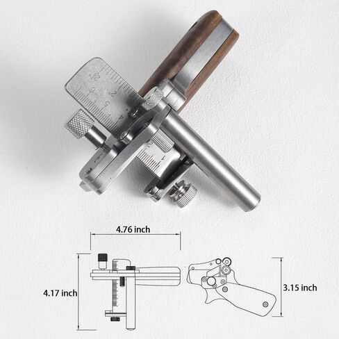 SiiRo Leather Strap Cutter, Aluminium Alloy Leather Strip Cutting Machine, Adjustable Manual Leather Belt Cutter Tool for DIY Leathercraft in Kuwait