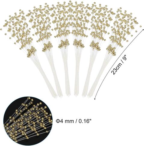 PATIKIL 4mm Pearl String Bouquet, 60 Pcs Pearl Stick Stems Bouquets Garland Spray Beaded for Bridal Beaded Wedding Party Table Decorations, Pink in Kuwait