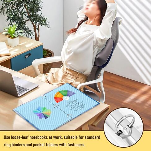 Bercoor 180 Sheets College Ruled Loose Leaf Paper, 8" x 10.5" Blue, 3- Hole Punched, Notebook Paper, Lined Paper, Binder Paper, Writing Paper, Filler Paper, Wide Ruled Notebook Paper in Saudi Arabia