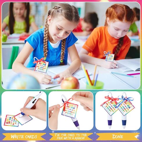 24 Pack End of Year Gifts for Students 4-in-1 Ballpoint Pens Retractable Shuttle Pens with End of Year Tags for School Classroom Prizes Gifts Exchange Classroom Party Favors Supplies in Kuwait