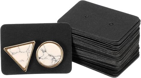 UXCELL 100 PCS بطاقات عرض القرط ، 1.37 "X1" بطاقات الورق المقوى الدائري مع 2 فتحة عبوة ورق المجوهرات لبيع مجوهرات الأعمال الصغيرة صنع سلسلة مفاتيح ، أخضر فاتح in Saudi Arabia